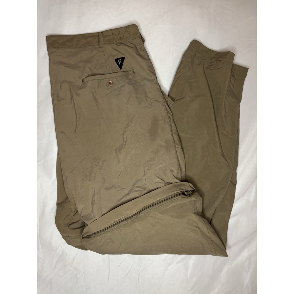 Rail Riders Khaki Convertible Hiking Pants Ripstop Medium Nylon Outdoor‎ Camping
